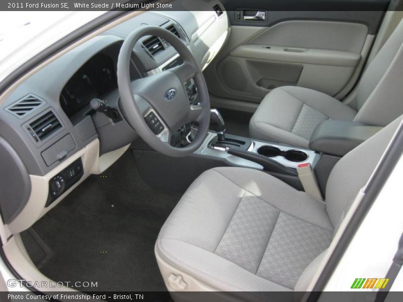 White Suede / Medium Light Stone 2011 Ford Fusion SE