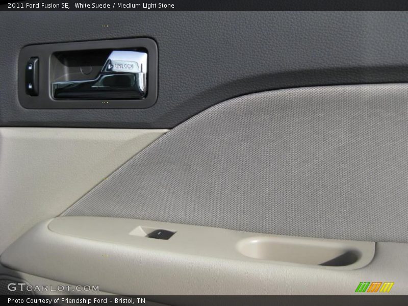 White Suede / Medium Light Stone 2011 Ford Fusion SE