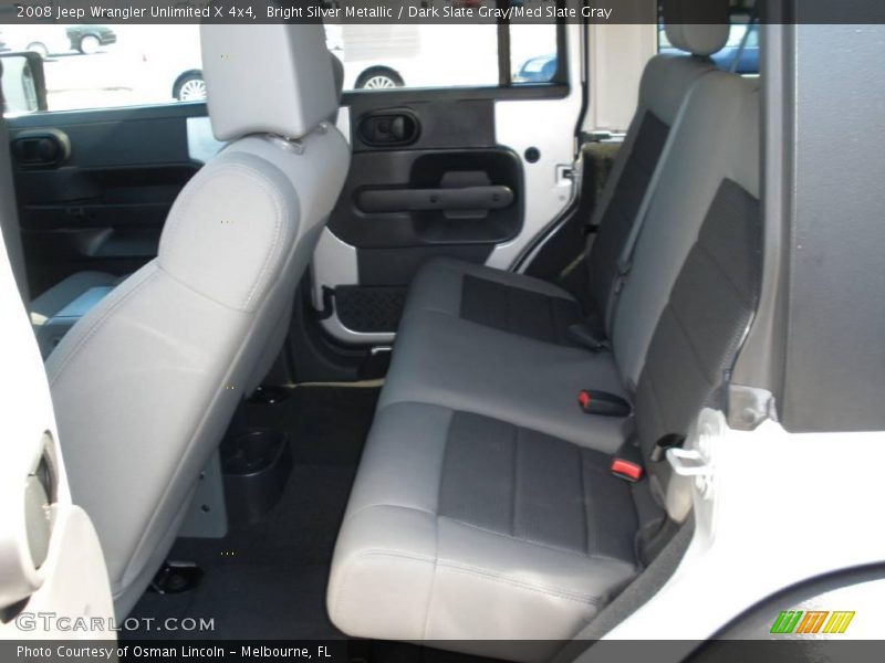 Bright Silver Metallic / Dark Slate Gray/Med Slate Gray 2008 Jeep Wrangler Unlimited X 4x4