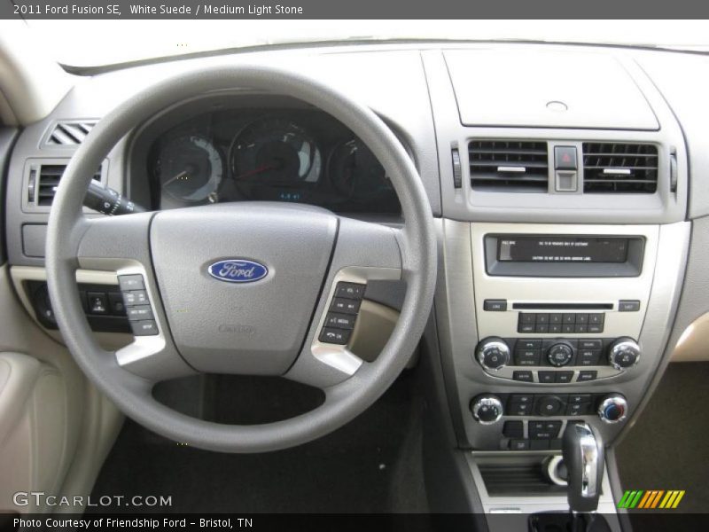 White Suede / Medium Light Stone 2011 Ford Fusion SE