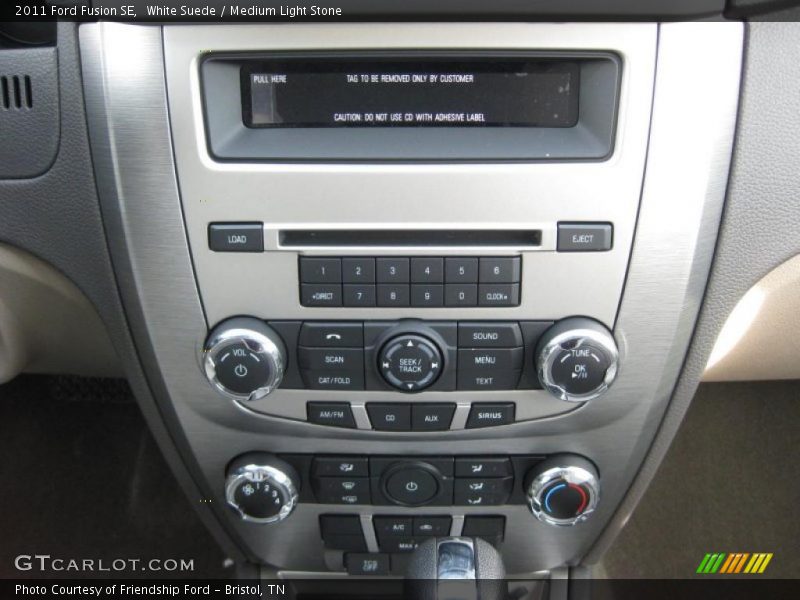 White Suede / Medium Light Stone 2011 Ford Fusion SE