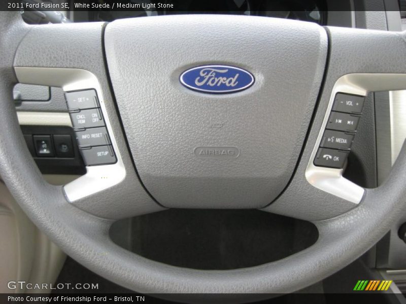 White Suede / Medium Light Stone 2011 Ford Fusion SE
