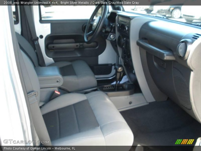 Bright Silver Metallic / Dark Slate Gray/Med Slate Gray 2008 Jeep Wrangler Unlimited X 4x4