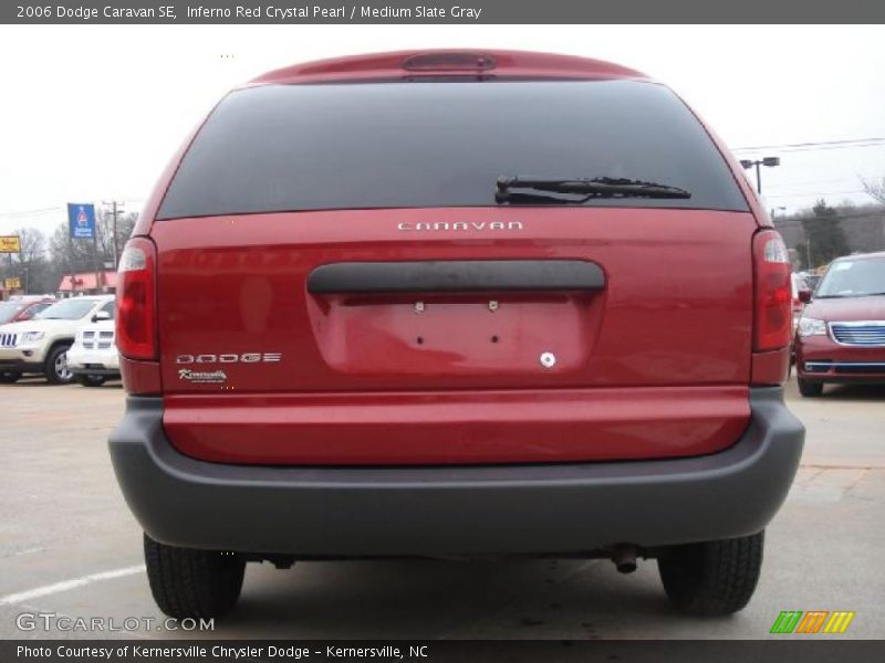 Inferno Red Crystal Pearl / Medium Slate Gray 2006 Dodge Caravan SE