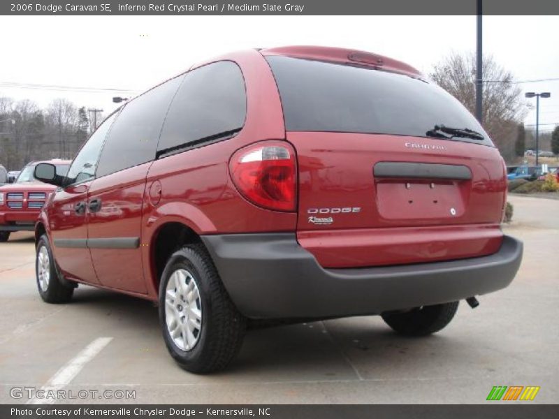 Inferno Red Crystal Pearl / Medium Slate Gray 2006 Dodge Caravan SE