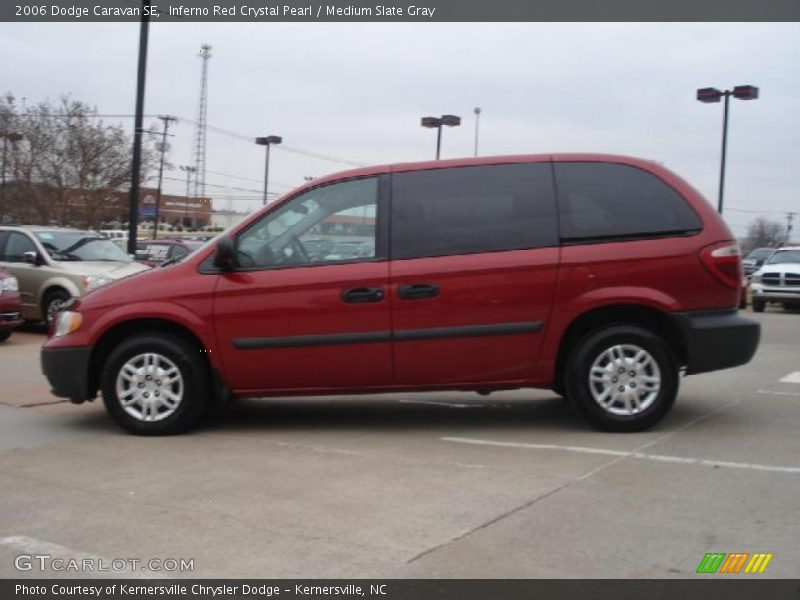 Inferno Red Crystal Pearl / Medium Slate Gray 2006 Dodge Caravan SE