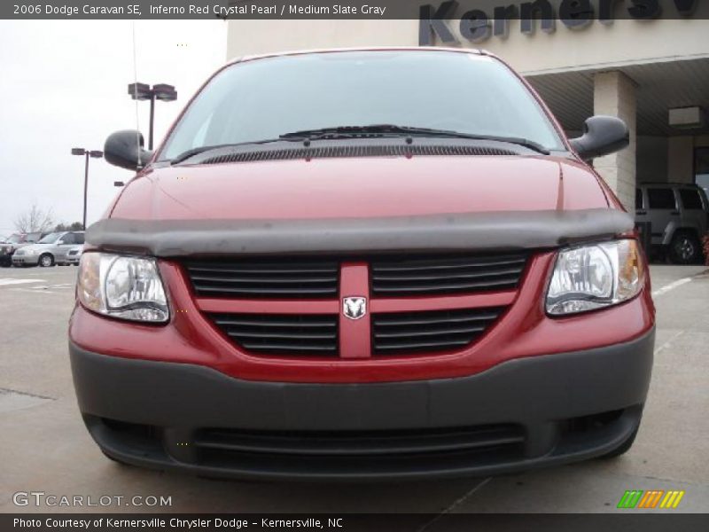Inferno Red Crystal Pearl / Medium Slate Gray 2006 Dodge Caravan SE