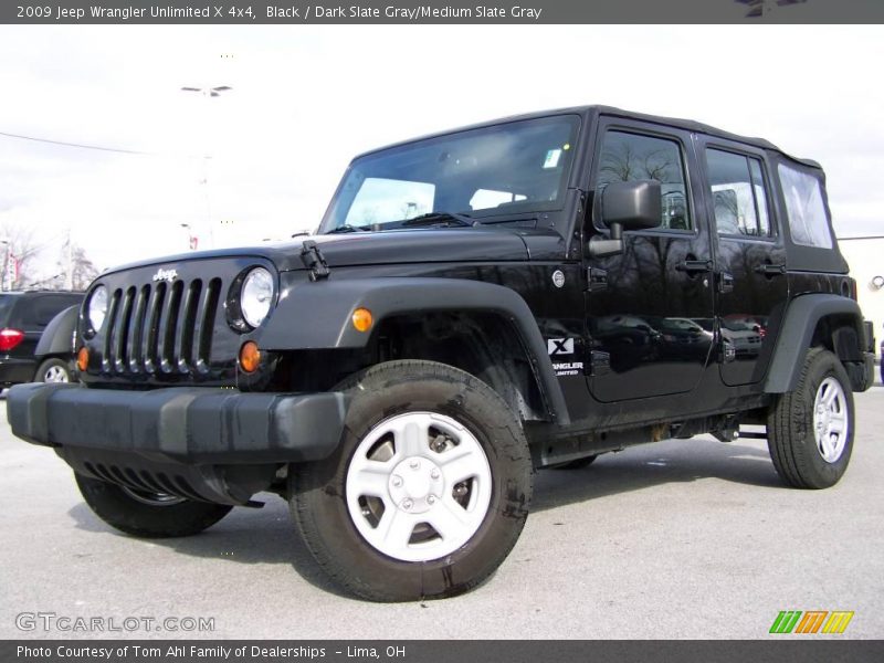 Black / Dark Slate Gray/Medium Slate Gray 2009 Jeep Wrangler Unlimited X 4x4
