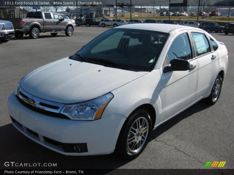 White Suede / Charcoal Black 2011 Ford Focus SE Sedan