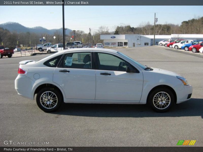 White Suede / Charcoal Black 2011 Ford Focus SE Sedan