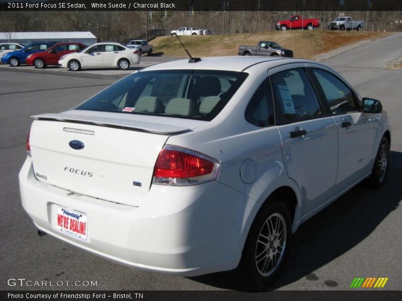 White Suede / Charcoal Black 2011 Ford Focus SE Sedan