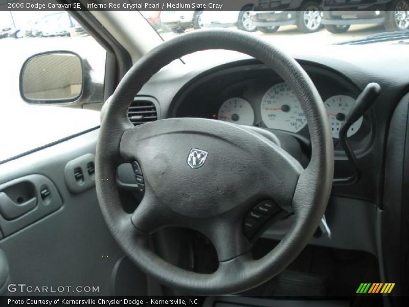Inferno Red Crystal Pearl / Medium Slate Gray 2006 Dodge Caravan SE