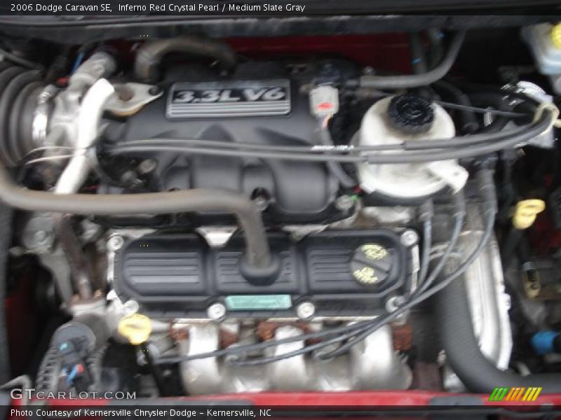 Inferno Red Crystal Pearl / Medium Slate Gray 2006 Dodge Caravan SE