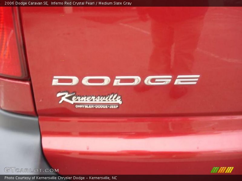 Inferno Red Crystal Pearl / Medium Slate Gray 2006 Dodge Caravan SE