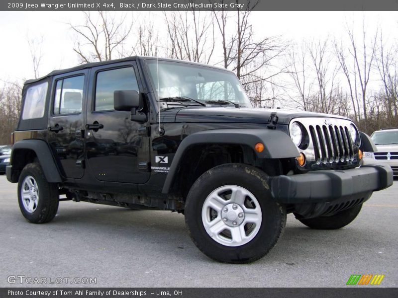 Black / Dark Slate Gray/Medium Slate Gray 2009 Jeep Wrangler Unlimited X 4x4