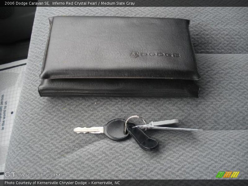 Inferno Red Crystal Pearl / Medium Slate Gray 2006 Dodge Caravan SE