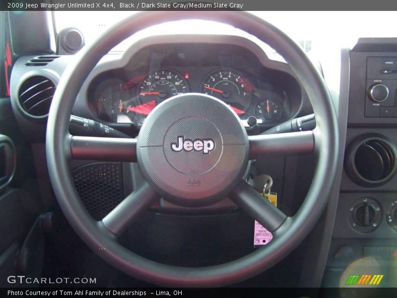 Black / Dark Slate Gray/Medium Slate Gray 2009 Jeep Wrangler Unlimited X 4x4