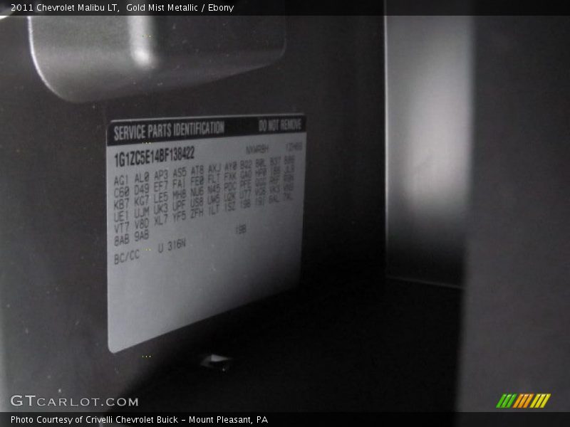 Gold Mist Metallic / Ebony 2011 Chevrolet Malibu LT