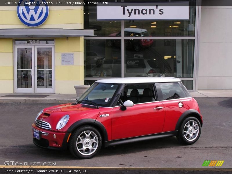 Chili Red / Black/Panther Black 2006 Mini Cooper S Hardtop