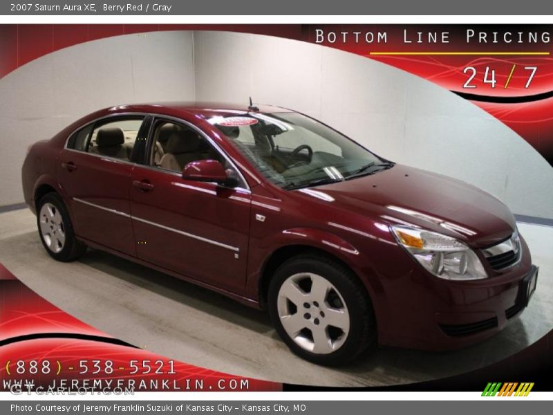 Berry Red / Gray 2007 Saturn Aura XE