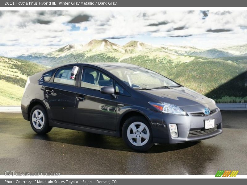 Winter Gray Metallic / Dark Gray 2011 Toyota Prius Hybrid III