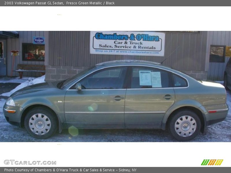Fresco Green Metallic / Black 2003 Volkswagen Passat GL Sedan