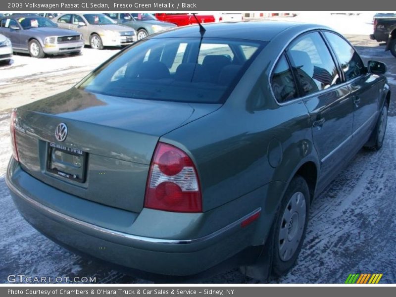 Fresco Green Metallic / Black 2003 Volkswagen Passat GL Sedan
