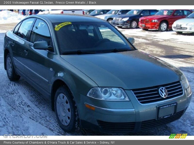 Fresco Green Metallic / Black 2003 Volkswagen Passat GL Sedan