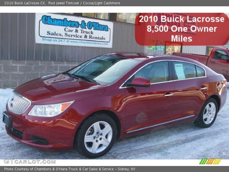 Red Jewel Tintcoat / Cocoa/Light Cashmere 2010 Buick LaCrosse CX