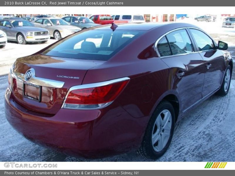 Red Jewel Tintcoat / Cocoa/Light Cashmere 2010 Buick LaCrosse CX
