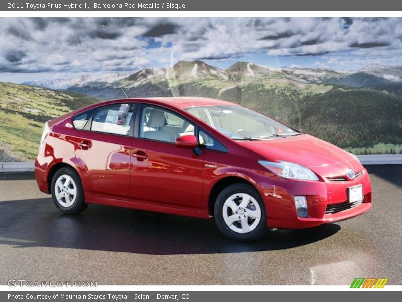 Barcelona Red Metallic / Bisque 2011 Toyota Prius Hybrid II
