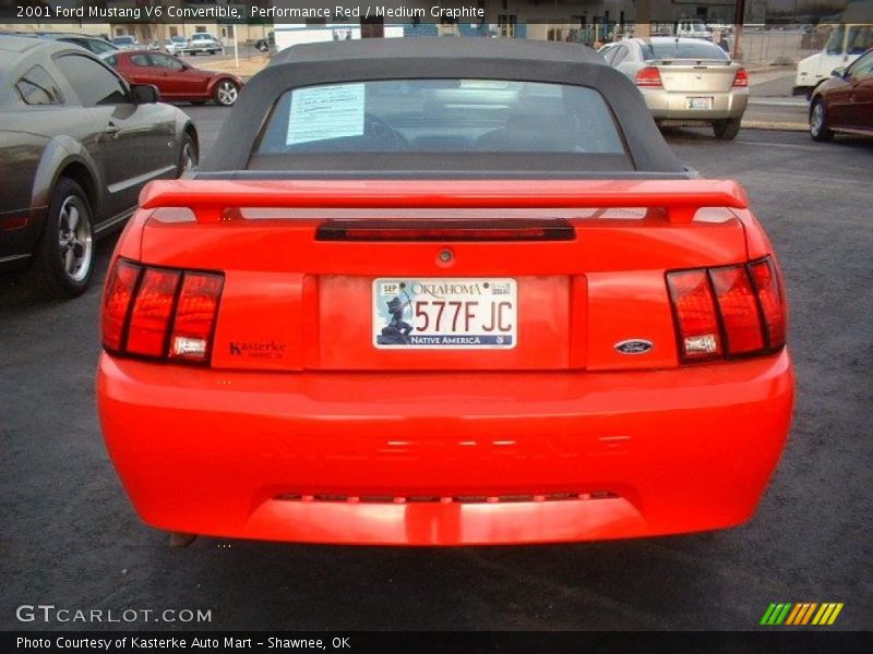 Performance Red / Medium Graphite 2001 Ford Mustang V6 Convertible