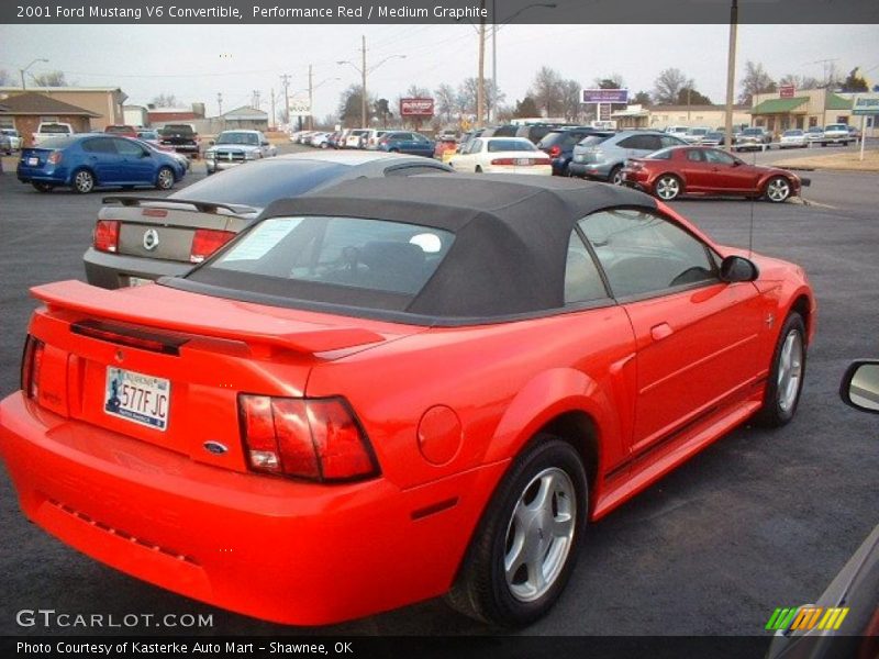 Performance Red / Medium Graphite 2001 Ford Mustang V6 Convertible