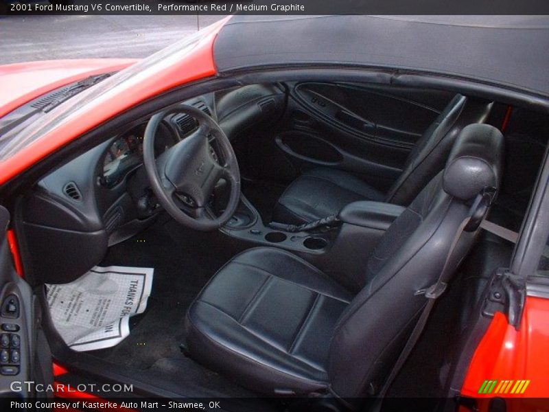 Performance Red / Medium Graphite 2001 Ford Mustang V6 Convertible
