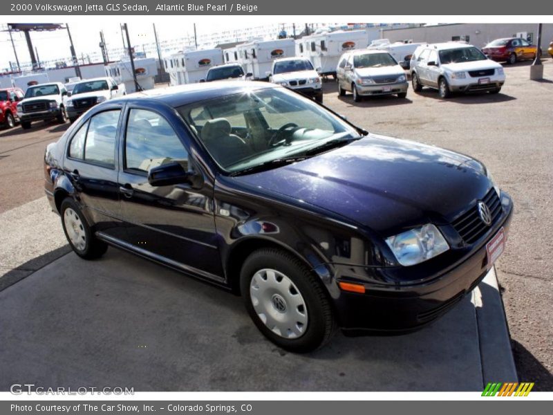 Atlantic Blue Pearl / Beige 2000 Volkswagen Jetta GLS Sedan