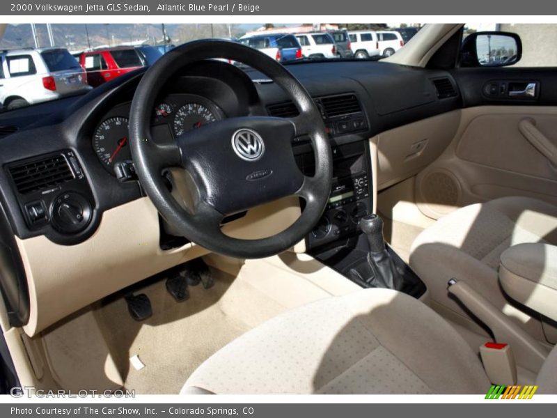 Atlantic Blue Pearl / Beige 2000 Volkswagen Jetta GLS Sedan