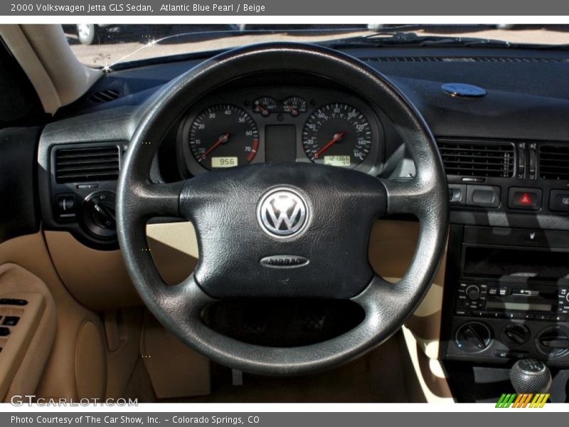 Atlantic Blue Pearl / Beige 2000 Volkswagen Jetta GLS Sedan