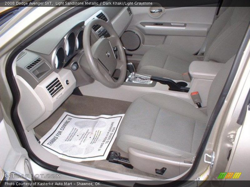 Light Sandstone Metallic / Dark Khaki/Light Graystone 2008 Dodge Avenger SXT