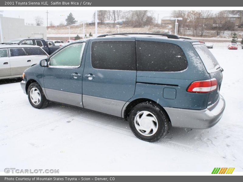 Sailfin Blue Mica / Gray 2001 Toyota Sienna XLE