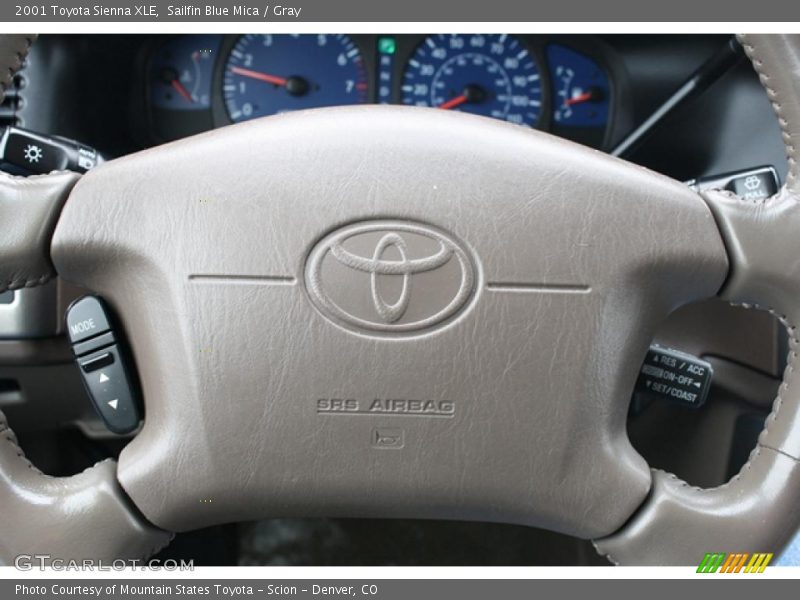 Sailfin Blue Mica / Gray 2001 Toyota Sienna XLE