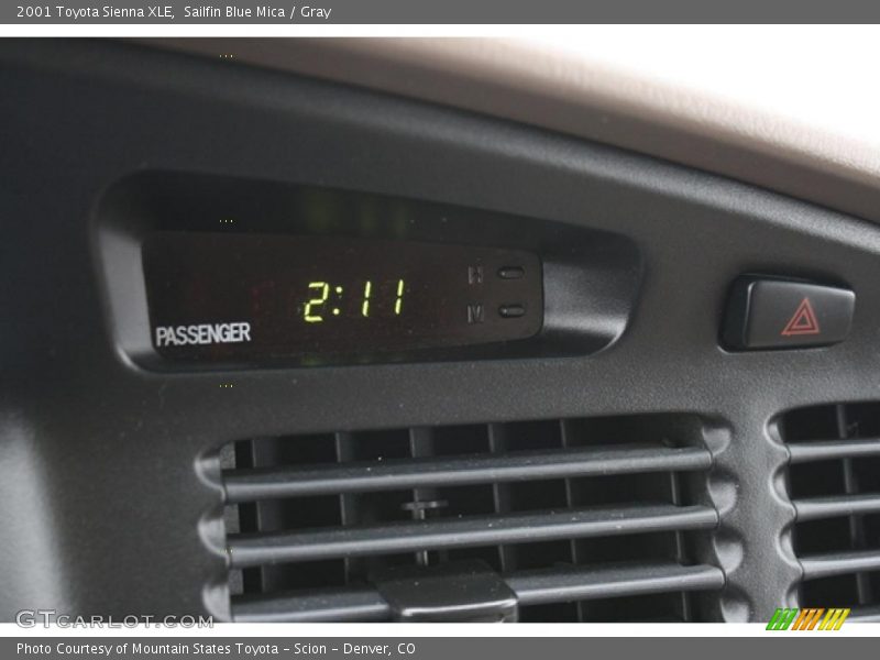 Sailfin Blue Mica / Gray 2001 Toyota Sienna XLE