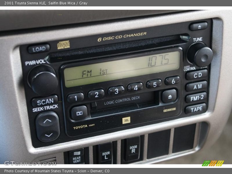 Sailfin Blue Mica / Gray 2001 Toyota Sienna XLE