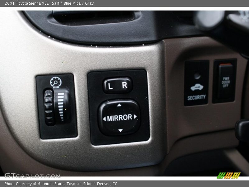Sailfin Blue Mica / Gray 2001 Toyota Sienna XLE