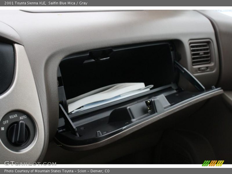 Sailfin Blue Mica / Gray 2001 Toyota Sienna XLE