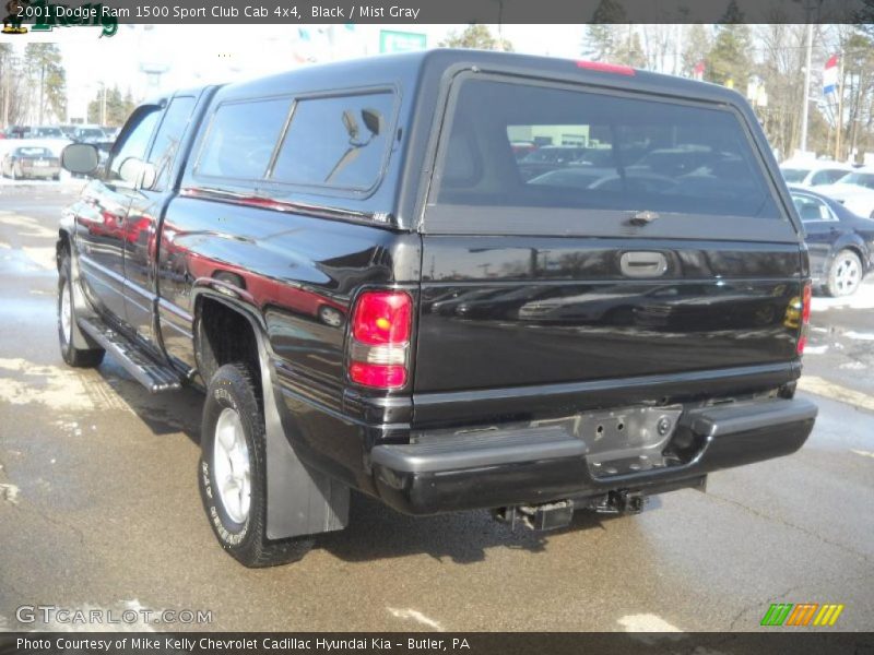 Black / Mist Gray 2001 Dodge Ram 1500 Sport Club Cab 4x4