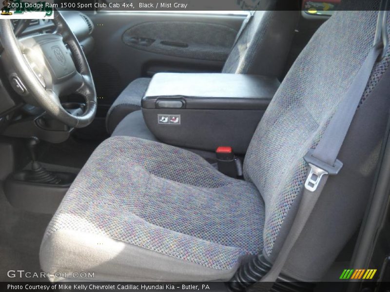 Black / Mist Gray 2001 Dodge Ram 1500 Sport Club Cab 4x4