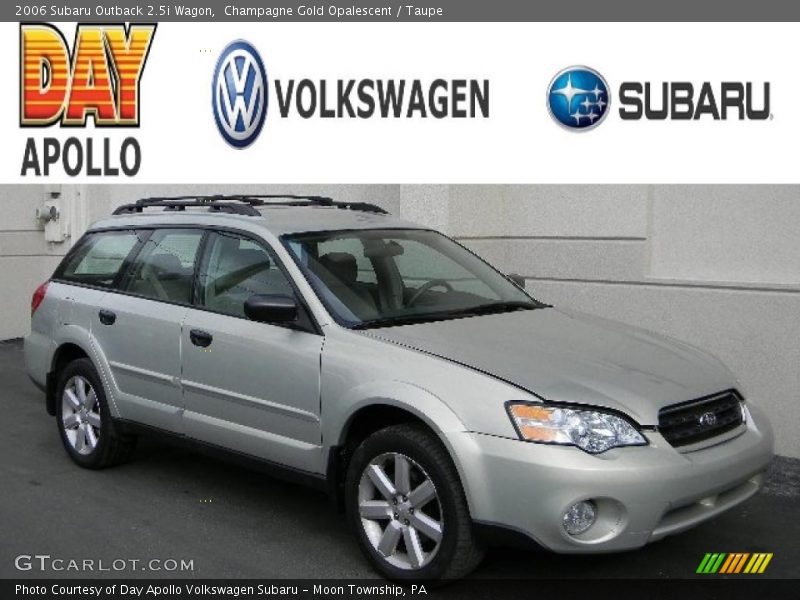 Champagne Gold Opalescent / Taupe 2006 Subaru Outback 2.5i Wagon