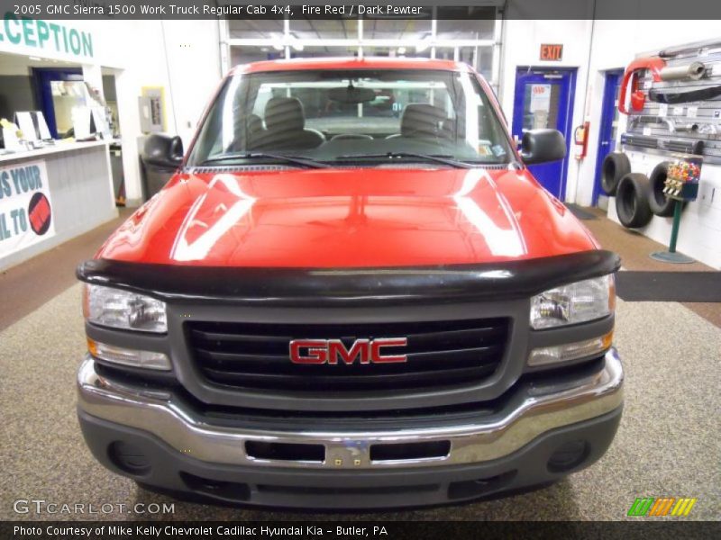 Fire Red / Dark Pewter 2005 GMC Sierra 1500 Work Truck Regular Cab 4x4