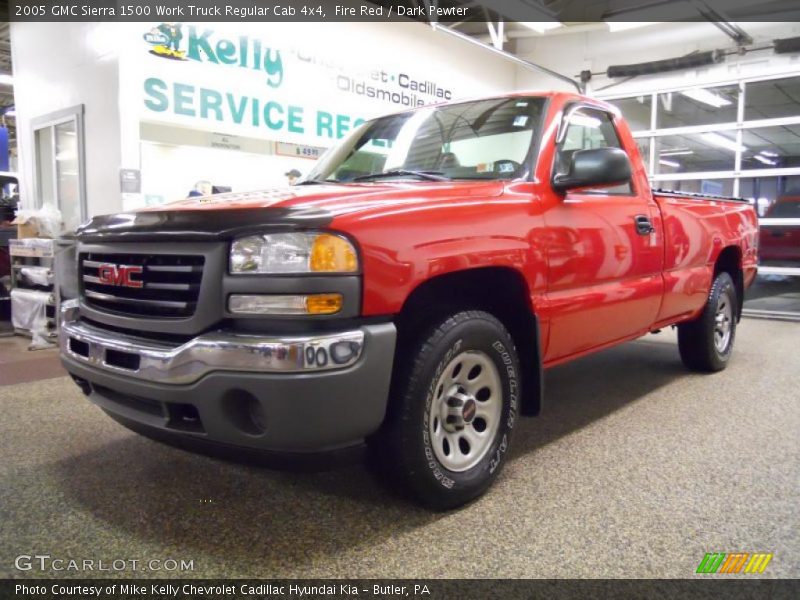 Fire Red / Dark Pewter 2005 GMC Sierra 1500 Work Truck Regular Cab 4x4