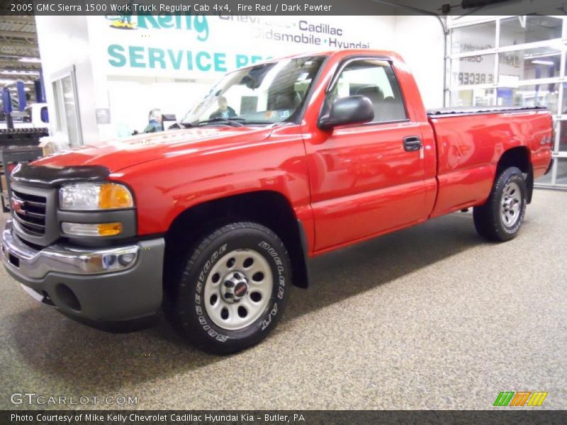 Fire Red / Dark Pewter 2005 GMC Sierra 1500 Work Truck Regular Cab 4x4